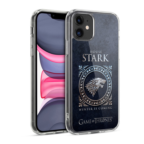 HBO Game of Thrones Metallic Sigils Stark Soft Gel Case for Apple iPhone 11