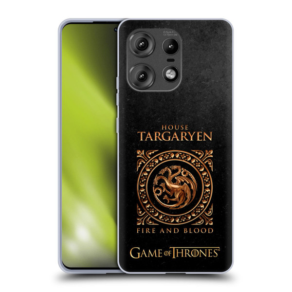 HBO Game of Thrones Metallic Sigils Targaryen Soft Gel Case for Motorola Edge 50 Pro
