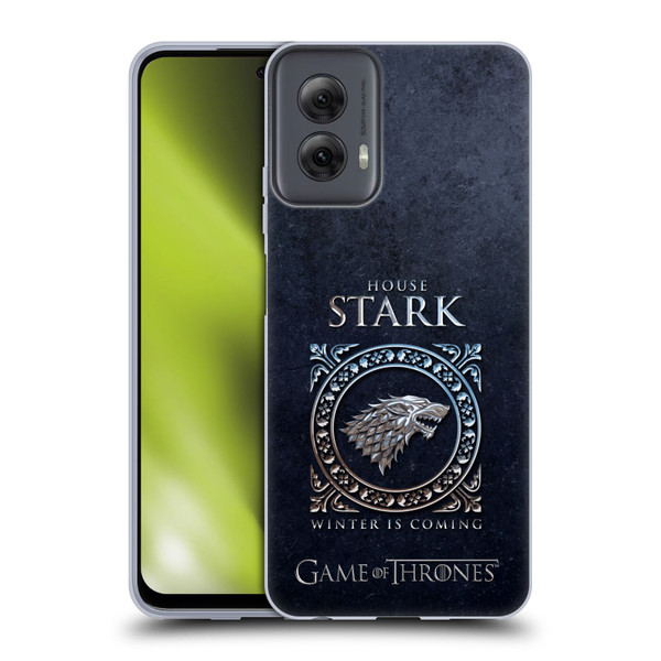 HBO Game of Thrones Metallic Sigils Stark Soft Gel Case for Motorola Moto G Power (2024)