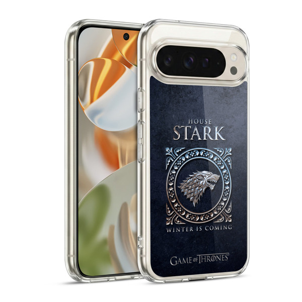 HBO Game of Thrones Metallic Sigils Stark Soft Gel Case for Google Pixel 9 / Pixel 9 Pro