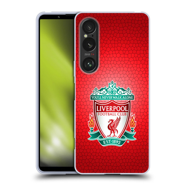 Liverpool Football Club Crest 2 Red Pixel 1 Soft Gel Case for Sony Xperia 1 VI 5G