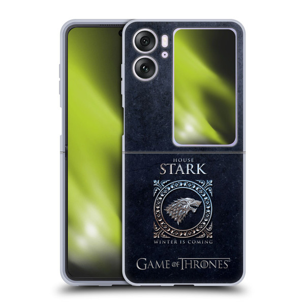 HBO Game of Thrones Metallic Sigils Stark Soft Gel Case for OPPO Find N2 Flip