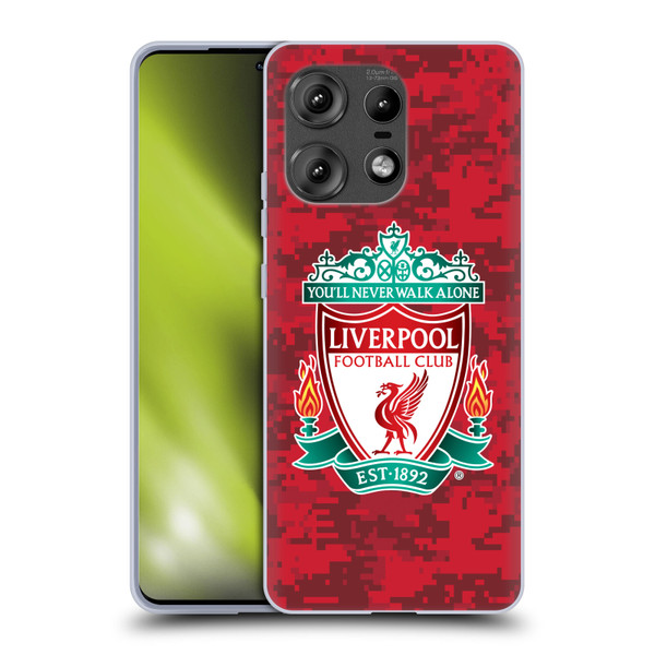 Liverpool Football Club Digital Camouflage Home Red Crest Soft Gel Case for Motorola Edge 50 Pro