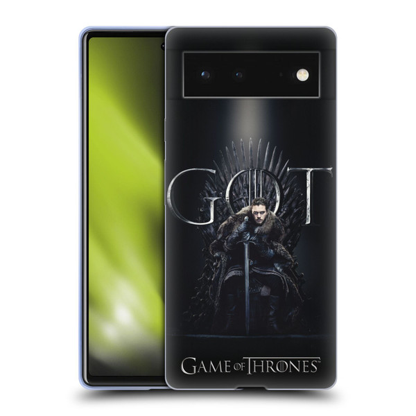 HBO Game of Thrones Season 8 For The Throne 1 Jon Snow Soft Gel Case for Google Pixel 6