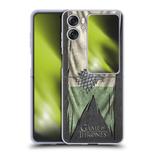 HBO Game of Thrones Sigil Flags Stark Soft Gel Case for OPPO Find N2 Flip