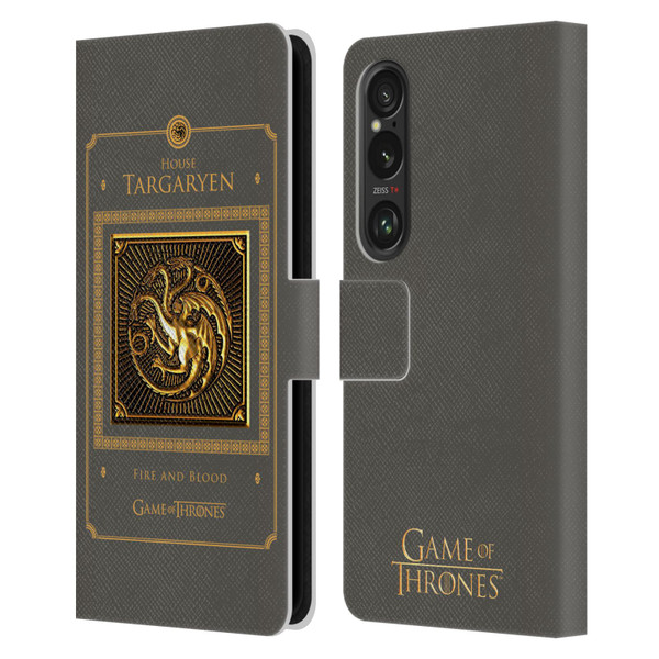 HBO Game of Thrones Golden Sigils Targaryen Border Leather Book Wallet Case Cover For Sony Xperia 1 VI 5G