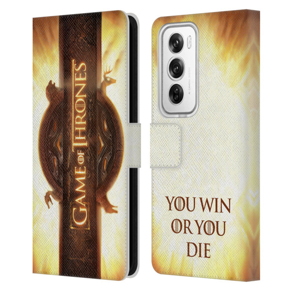 HBO Game of Thrones Key Art Opening Sequence Leather Book Wallet Case Cover For OPPO Reno12 Pro 5G