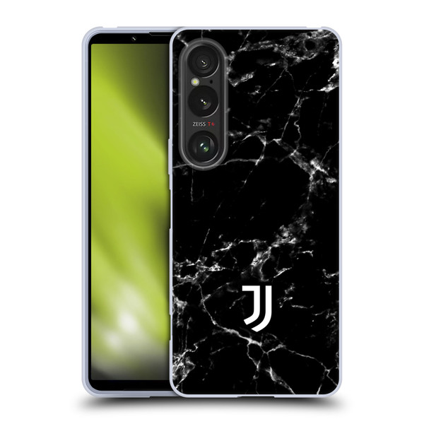 Juventus Football Club Marble Black 2 Soft Gel Case for Sony Xperia 1 VI 5G