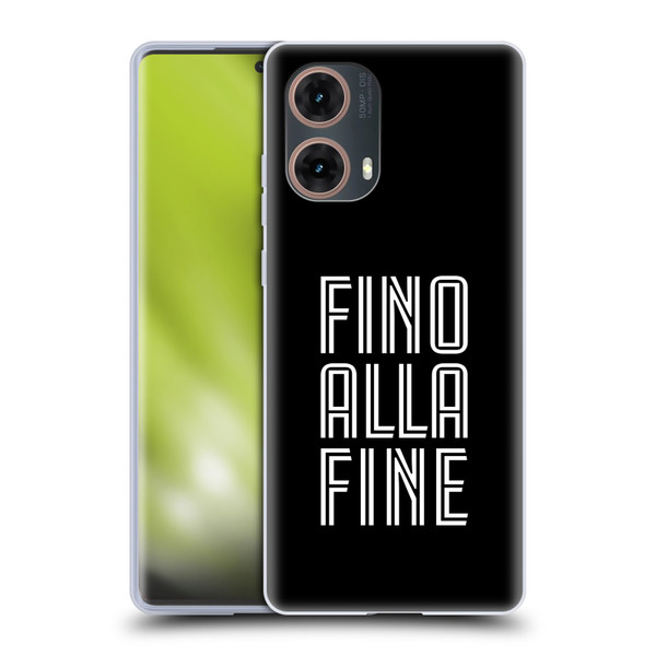 Juventus Football Club Type Fino Alla Fine Black Soft Gel Case for Motorola Moto G85