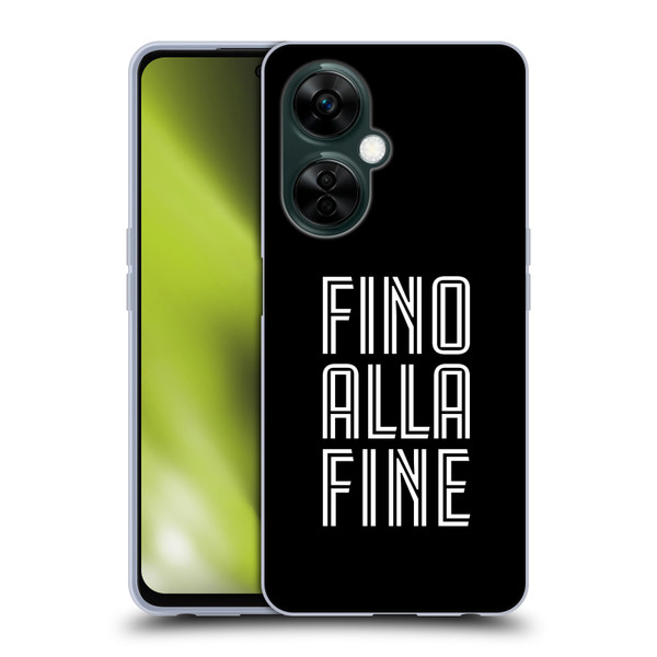 Juventus Football Club Type Fino Alla Fine Black Soft Gel Case for OnePlus Nord N30