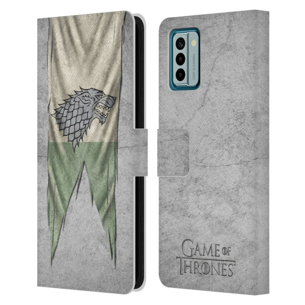 HBO Game of Thrones Sigil Flags Stark Leather Book Wallet Case Cover For Nokia G42