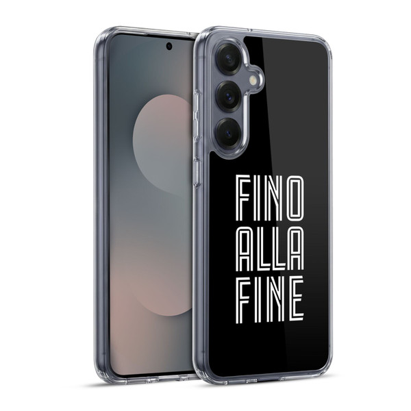 Juventus Football Club Type Fino Alla Fine Black Soft Gel Case for Samsung Galaxy S25+ & MagSafe