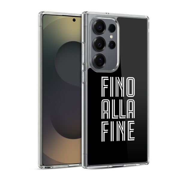 Juventus Football Club Type Fino Alla Fine Black Soft Gel Case for Samsung Galaxy S25 Ultra & MagSafe
