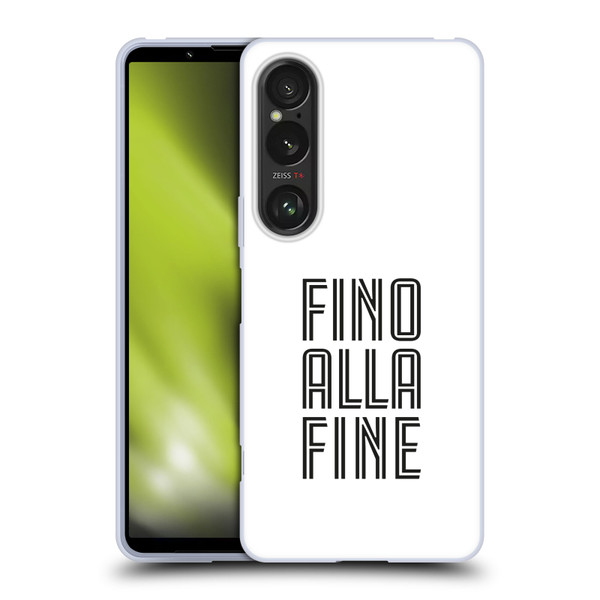 Juventus Football Club Type Fino Alla Fine White Soft Gel Case for Sony Xperia 1 VI 5G