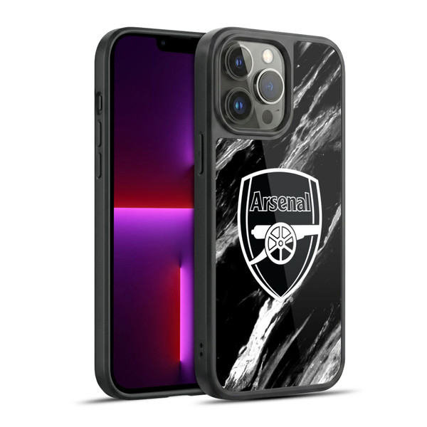 Arsenal FC Crest Patterns Marble Gel Armour Case For Apple iPhone 13 Pro Max