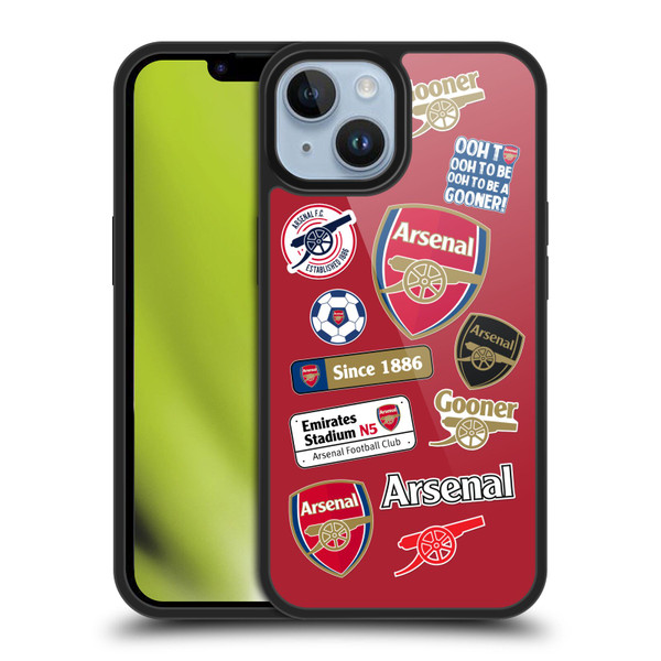 Arsenal FC Logos Collage Gel Armour Case For Apple iPhone 14