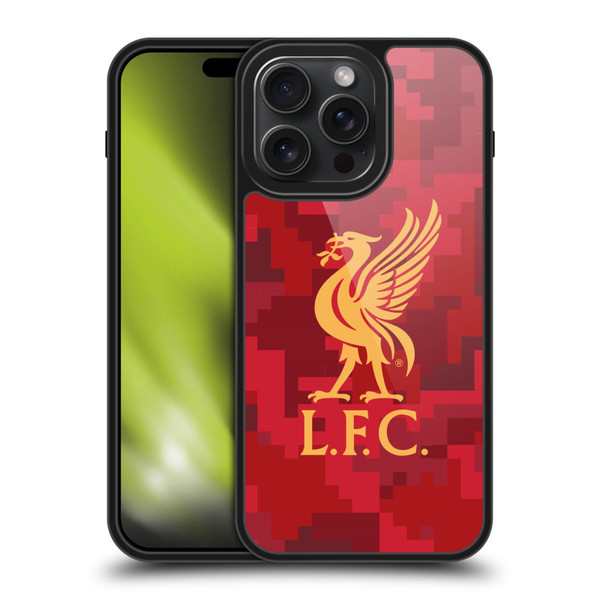 Liverpool Football Club Digital Camouflage Home Red Gel Armour Case For Apple iPhone 15 Pro Max