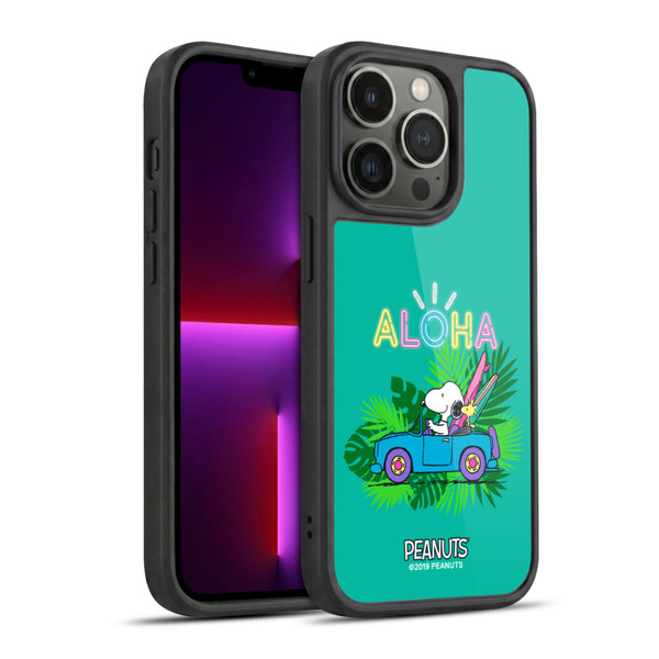 Peanuts Snoopy Aloha Disco Tropical Surf Gel Armour Case For Apple iPhone 13 Pro