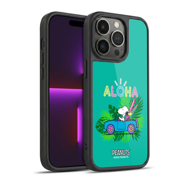 Peanuts Snoopy Aloha Disco Tropical Surf Gel Armour Case For Apple iPhone 14 Pro