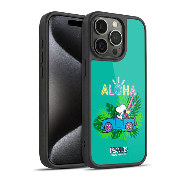 Peanuts Snoopy Aloha Disco Tropical Surf Gel Armour Case For Apple iPhone 15 Pro