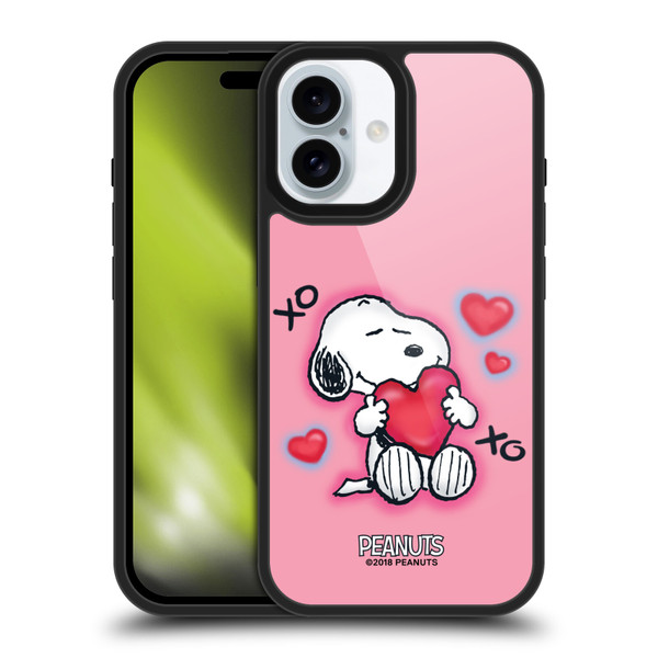Peanuts Snoopy Boardwalk Airbrush XOXO Gel Armour Case For Apple iPhone 16 Peanuts Snoopy Boardwalk Airbrush XOXO Gel Armour Case For Apple iPhone 16