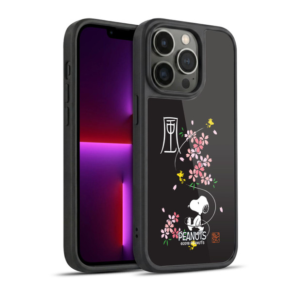 Peanuts Oriental Snoopy Cherry Blossoms Gel Armour Case For Apple iPhone 13 Pro