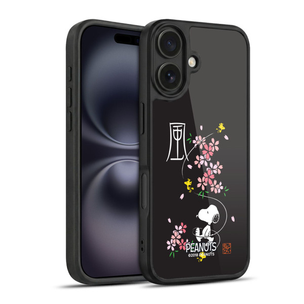 Peanuts Oriental Snoopy Cherry Blossoms Gel Armour Case For Apple iPhone 16