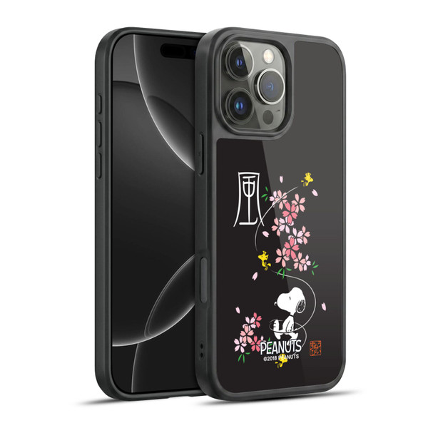 Peanuts Oriental Snoopy Cherry Blossoms Gel Armour Case For Apple iPhone 16 Pro Max