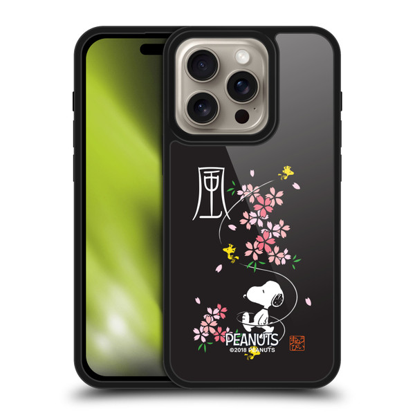 Peanuts Oriental Snoopy Cherry Blossoms Gel Armour Case For Apple iPhone 16 Pro