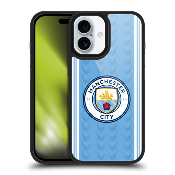 Manchester City Man City FC 2023/24 Badge Kit Home Gel Armour Case For Apple iPhone 16