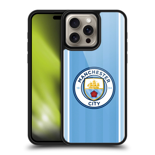 Manchester City Man City FC 2023/24 Badge Kit Home Gel Armour Case For Apple iPhone 16 Pro Max