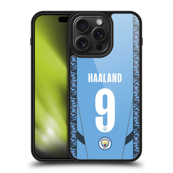 Manchester City Man City FC 2024/25 Players Home Kit Erling Haaland Gel Armour Case For Apple iPhone 15 Pro Max