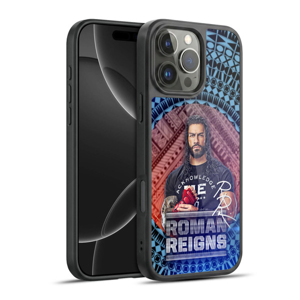 WWE Roman Reigns Tribal Pattern Gel Armour Case For Apple iPhone 16 Pro Max