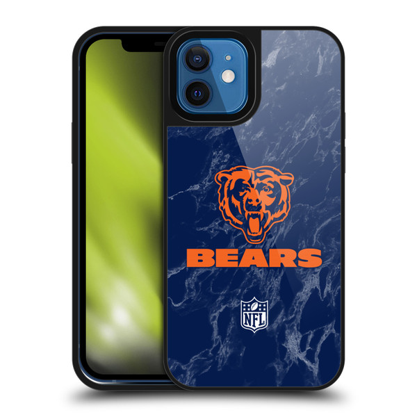 NFL Chicago Bears Graphics Coloured Marble Gel Armour Case For Apple iPhone 12 / iPhone 12 Pro