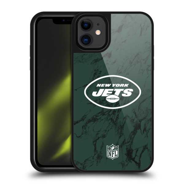 NFL New York Jets Graphics Coloured Marble Gel Armour Case For Apple iPhone 11 NFL New York Jets Graphics Coloured Marble Gel Armour Case For Apple iPhone 11