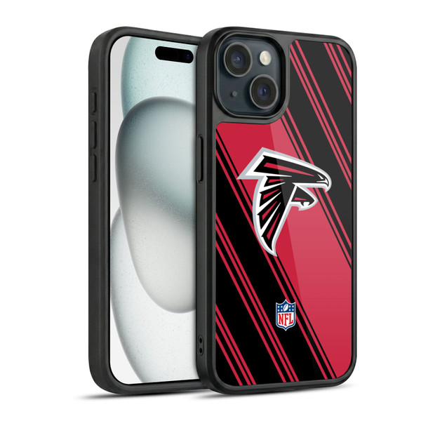 NFL Atlanta Falcons Artwork Stripes Gel Armour Case For Apple iPhone 15