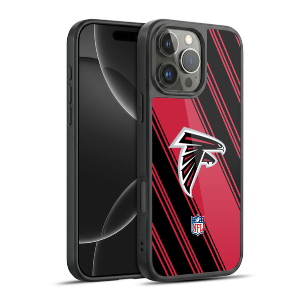 NFL Atlanta Falcons Artwork Stripes Gel Armour Case For Apple iPhone 16 Pro Max