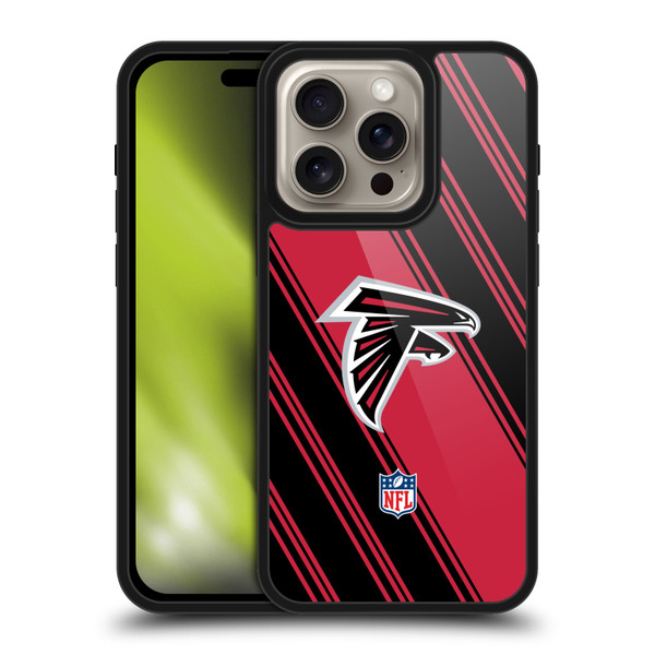 NFL Atlanta Falcons Artwork Stripes Gel Armour Case For Apple iPhone 16 Pro