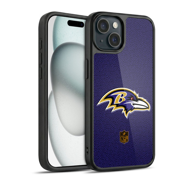 NFL Baltimore Ravens Logo Football Gel Armour Case For Apple iPhone 15