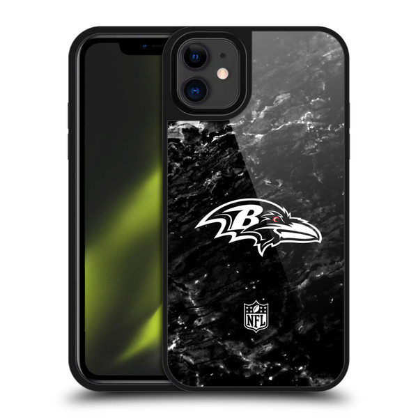 NFL Baltimore Ravens Artwork Marble Gel Armour Case For Apple iPhone 11