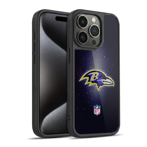 NFL Baltimore Ravens Artwork LED Gel Armour Case For Apple iPhone 15 Pro