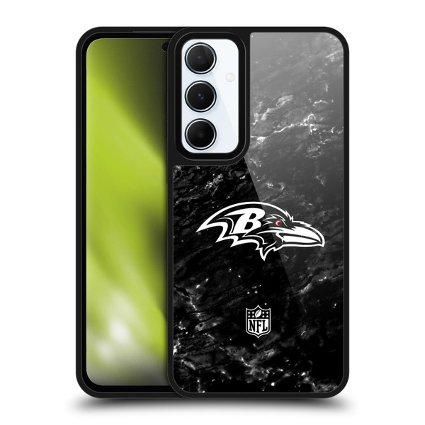 NFL Baltimore Ravens Artwork Marble Gel Armour Case For Samsung Galaxy A55 5G