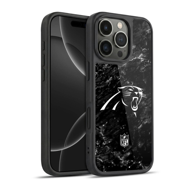 NFL Carolina Panthers Artwork Marble Gel Armour Case For Apple iPhone 16 Pro