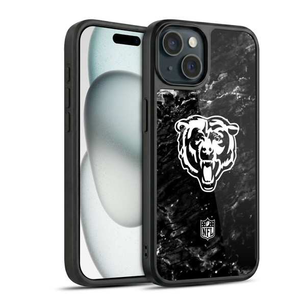 NFL Chicago Bears Artwork Marble Gel Armour Case For Apple iPhone 15