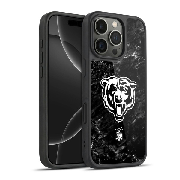 NFL Chicago Bears Artwork Marble Gel Armour Case For Apple iPhone 16 Pro