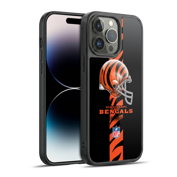 NFL Cincinnati Bengals Logo Helmet Gel Armour Case For Apple iPhone 14 Pro Max