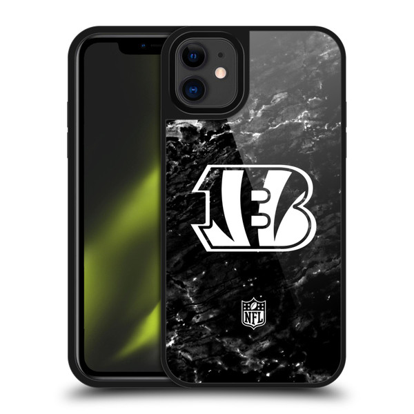 NFL Cincinnati Bengals Artwork Marble Gel Armour Case For Apple iPhone 11