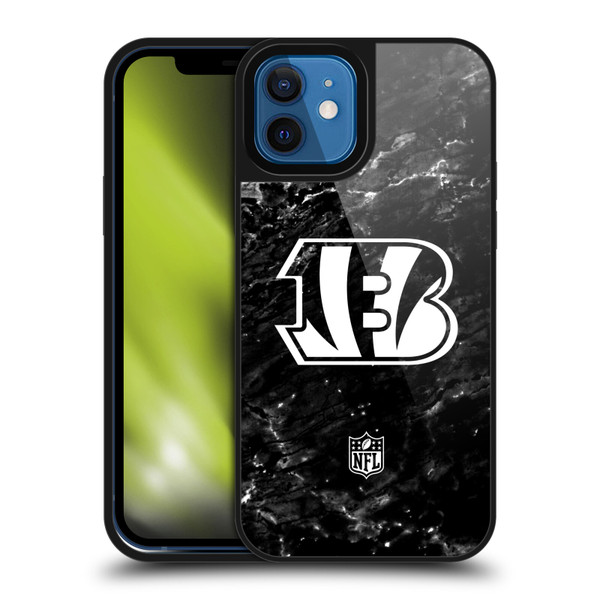 NFL Cincinnati Bengals Artwork Marble Gel Armour Case For Apple iPhone 12 / iPhone 12 Pro