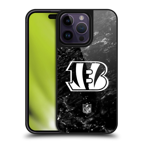 NFL Cincinnati Bengals Artwork Marble Gel Armour Case For Apple iPhone 14 Pro Max