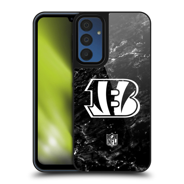NFL Cincinnati Bengals Artwork Marble Gel Armour Case For Samsung Galaxy A15
